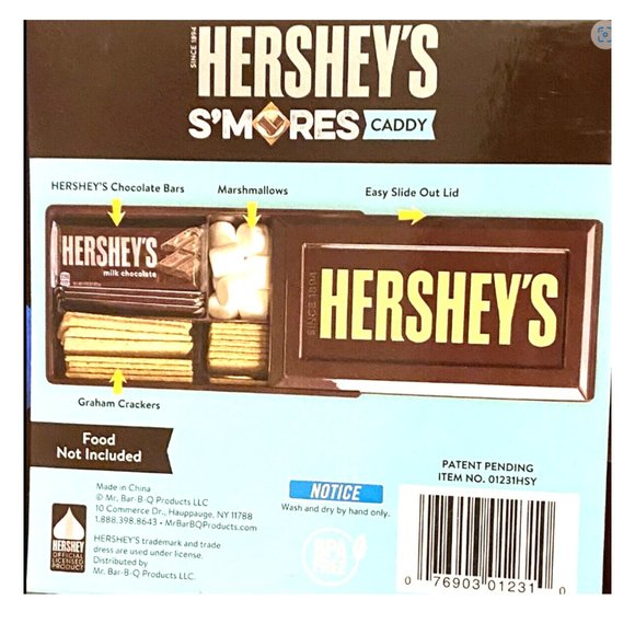 Hershey’s S’Mores Caddy Box Glow in the Dark 12 in. Long - Picture 2 of 2